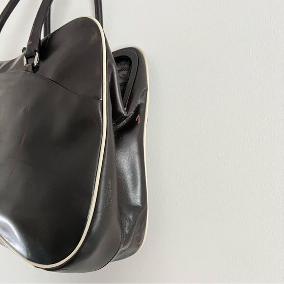 Prada Enameled Metal Triangle Shoulder Bag Vintage - Picture 15 of 15